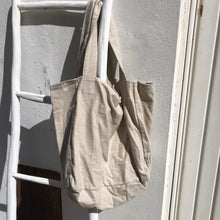 Load image into Gallery viewer, Cabas oversize greige chiné en toile