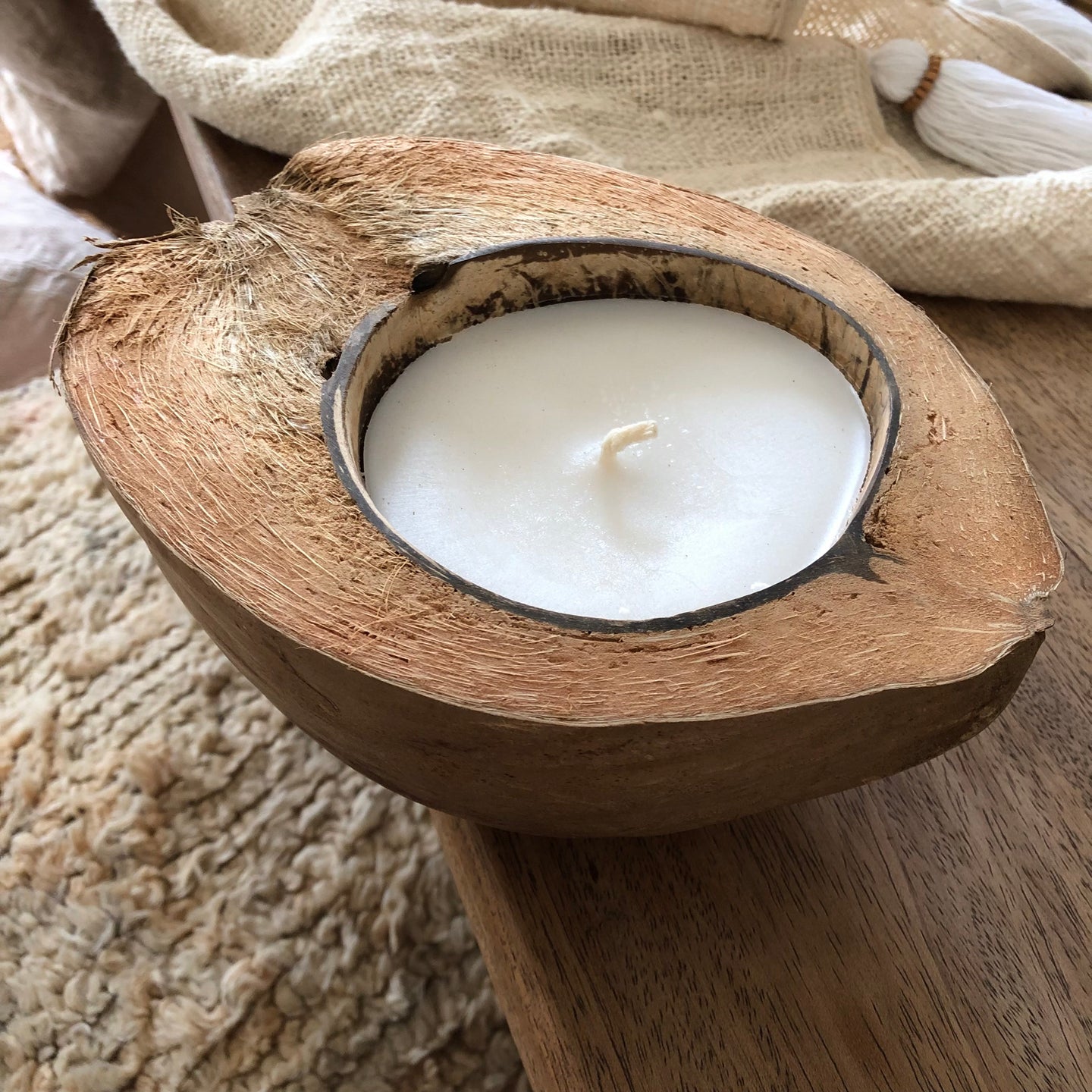 Bougie noix de coco